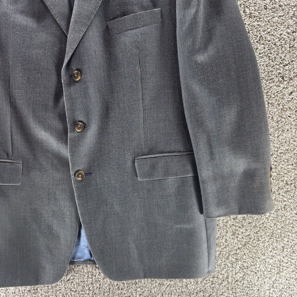 Vintage Ralph Ralph Lauren Blazer Men 48 Gray Wool Silk Union Made Double RL RRL - Picture 5 of 16